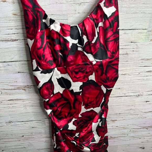 Joseph Ribkoff Red Ruched Sheath Dress - Picture 5 of 10